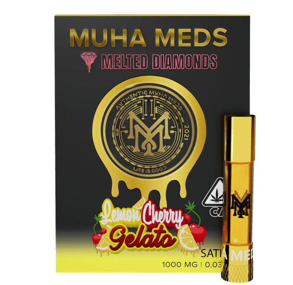 Muha | Vape Cart | 1g | Melted Diamonds | Lemon Cherry Gelato