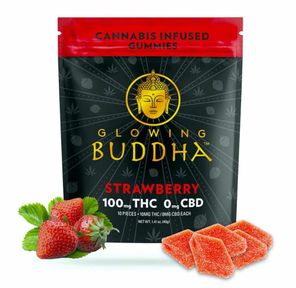 100mg Strawberry Gummies - GLOWING BUDDHA