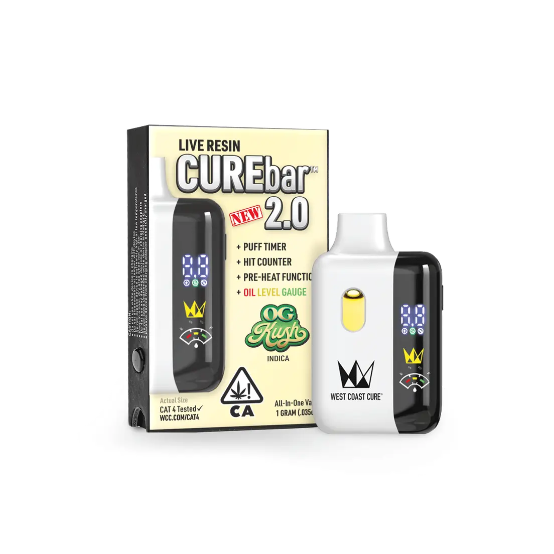 OG Kush - 1g AIO Live Resin CUREbar 2.0 1.00 g