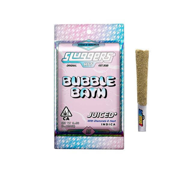 Sluggers Bubble Bath .7g Diamond Infused Preroll 5pk 38%