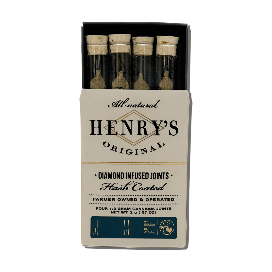 Henry's Original | Infused Prerolls | 2g | 4pc x .5g | Master Kush