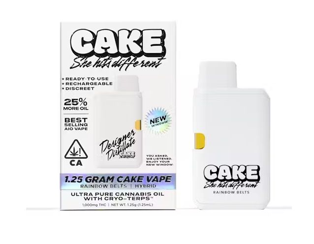 Cake - Rainbow Belts Designer Distillate Disposable Vape 1.25g