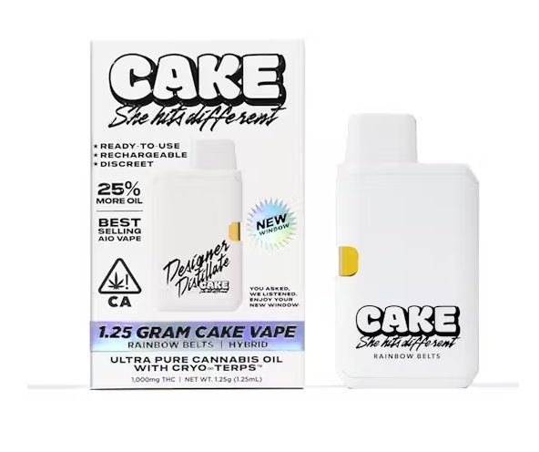 Cake - Rainbow Belts Designer Distillate Disposable Vape 1.25g