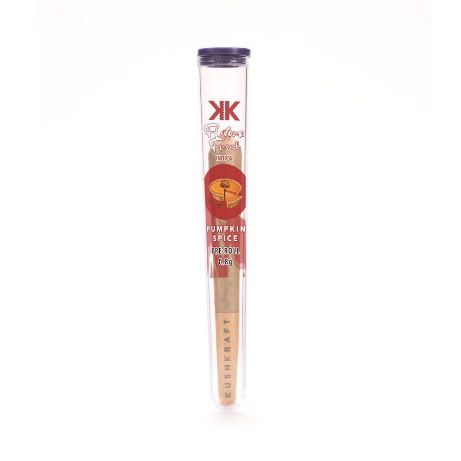 0.8G Indica Pumpkin Spice - Limited Edition Infused Pre Roll Fall Collection by KushKraft