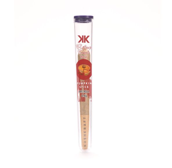 0.8G Indica Pumpkin Spice - Limited Edition Infused Pre Roll Fall Collection by KushKraft