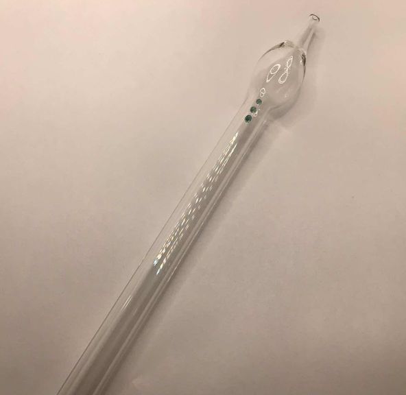 20CM GLASS HONEY STRAW