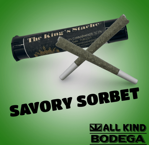 Savory Sorbet .5g preroll 2 pack (1g total) (@thekingsstache)
