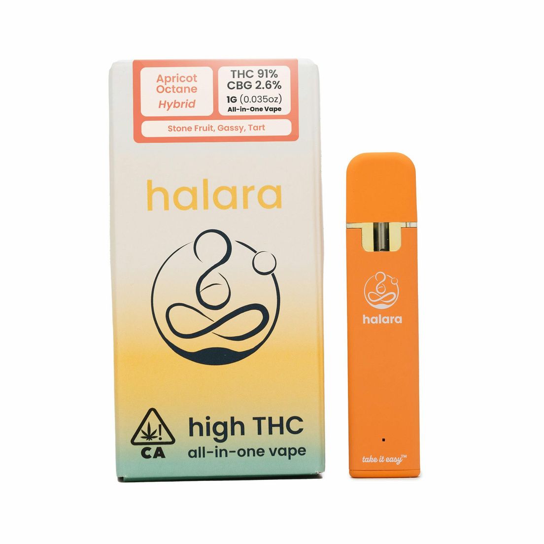 Halara - All In One Cart - 1g - Apricot Octane