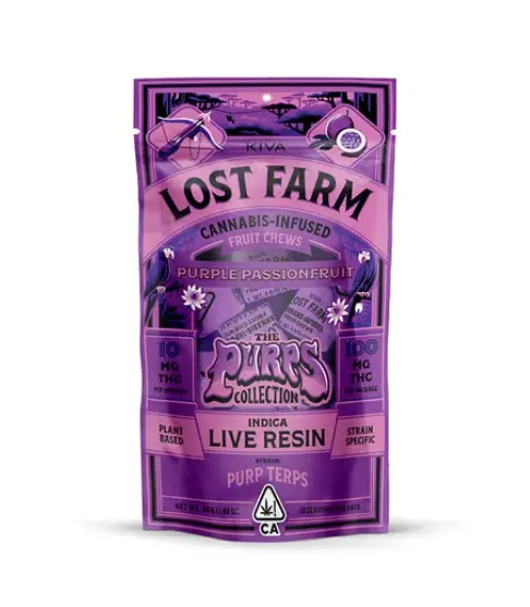 Lost Farm Fruit Chews Purple Passionfruit Purp Terp 100mg