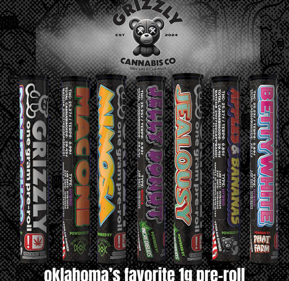 Grizzly 1G Pre Roll (Purple Urkle) Indica