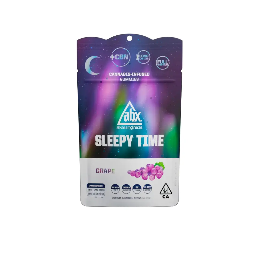 ABX Sleepy Time CBN Gummies Grape 100mg