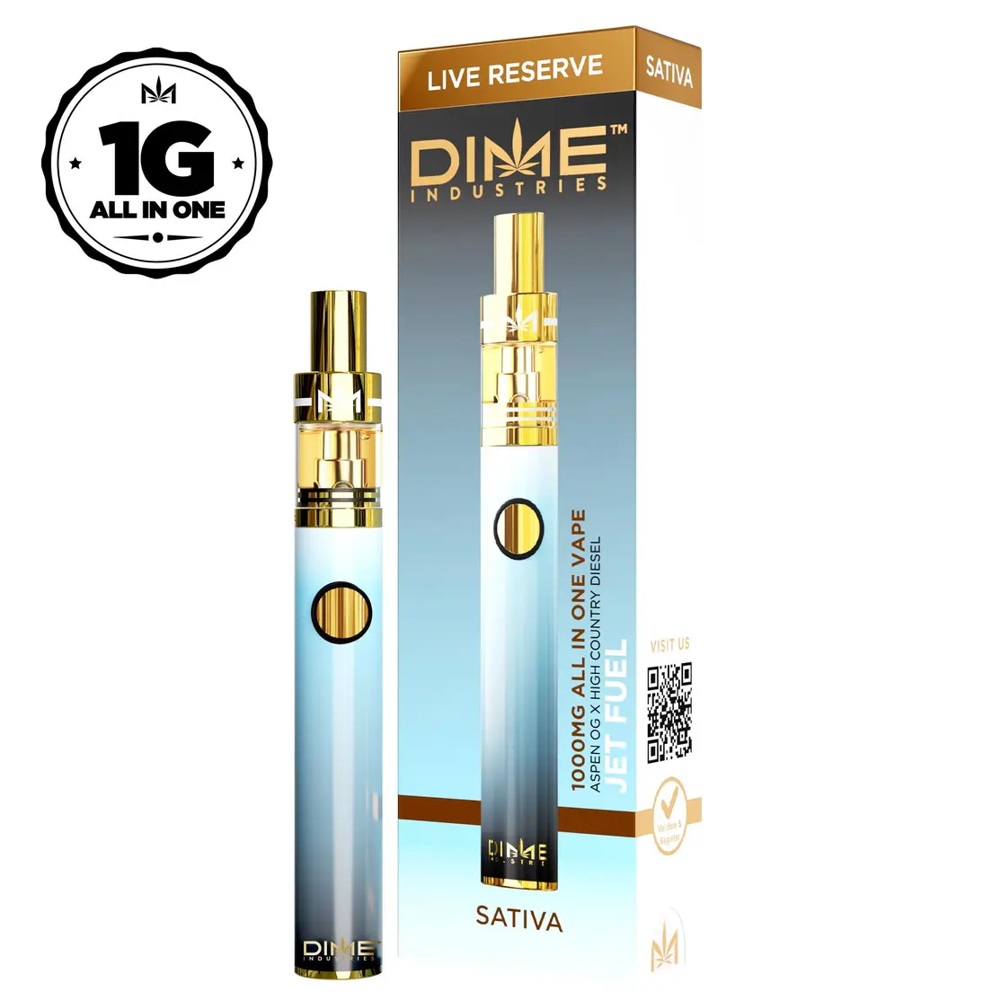 Dime Live Reserve - Jet Fuel - 1000mg All-in-One (Sativa)