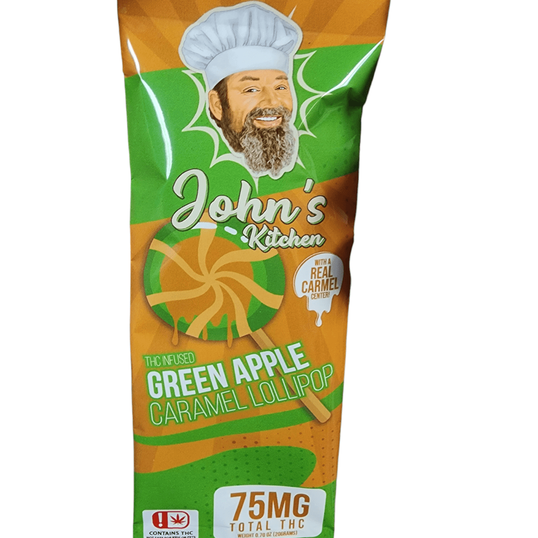 JKJ Green Apple Caramel Lollipop 75mg