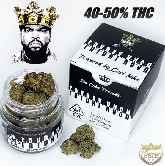 CAVIAR GOLD ICE CUBE Fryday Kush Moon Rocks Flower THC55.33 MG 3.5G