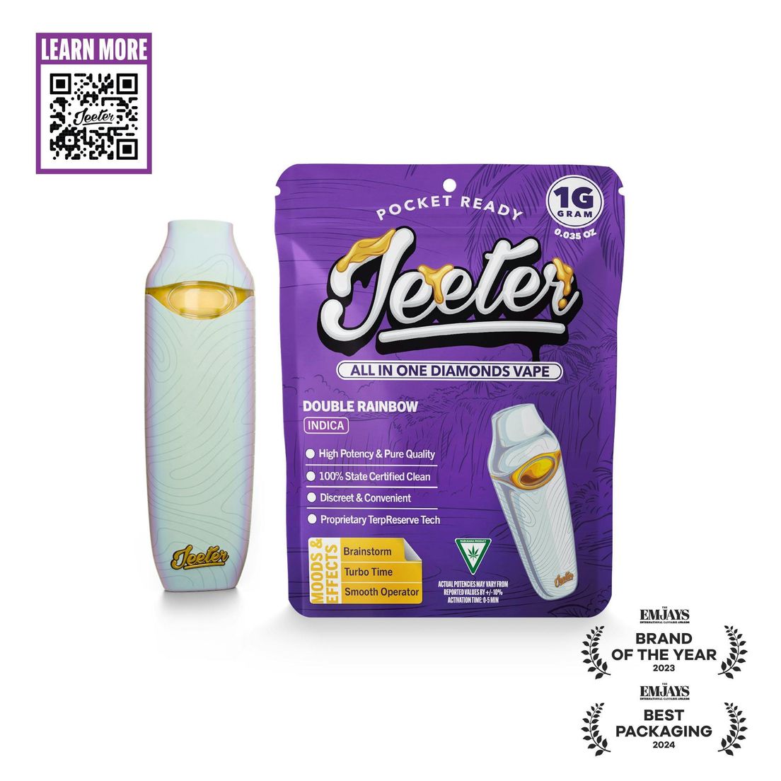 Jeeter - AIO Liquid Diamond 1G Vape Double Rainbow