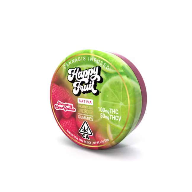 Strawberry Limeade Rosin Gummies : 100 MG THC 50 MG THC-V