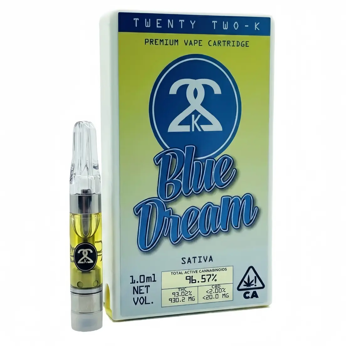 22K | Vape Cart | 1g | Distillate | Blue Dream