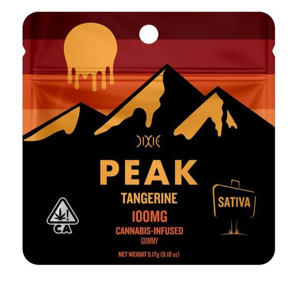 Dixie Peak Singles Gummy Tangerine 100mg