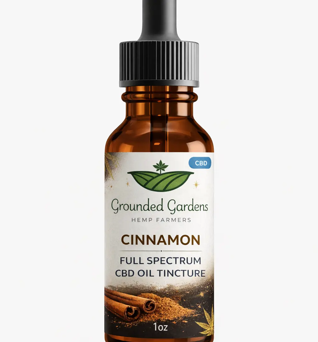 Cinnamon CBD Oil Tincture I Grounded Gardens I 1100mg I 1ct