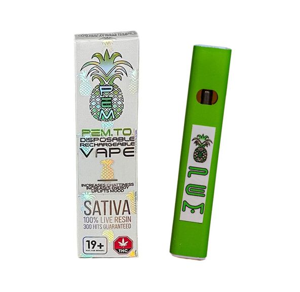 King Tut 1.2ml Sativa Disposable Rechargeable Vape by Pineapple Express Meds PEX / PEM
