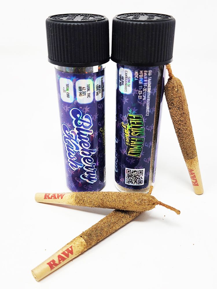 Fields Family Farmz - Blueberry Gushers Diamond & Kief Infused Pre-Rolls 3 Pack 2.1g