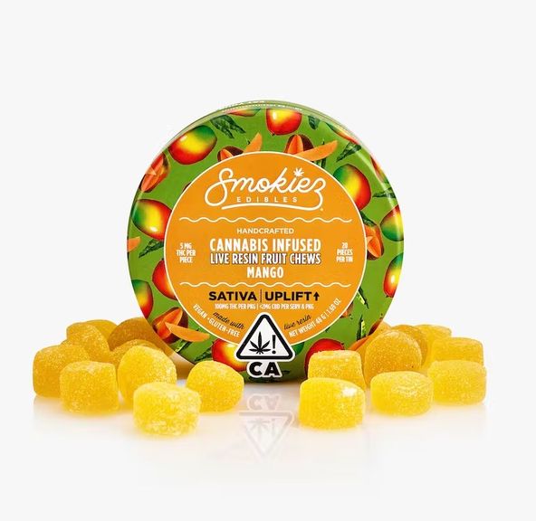 Mango Sativa 100mg THC Live Resin Fruit Chews - CA