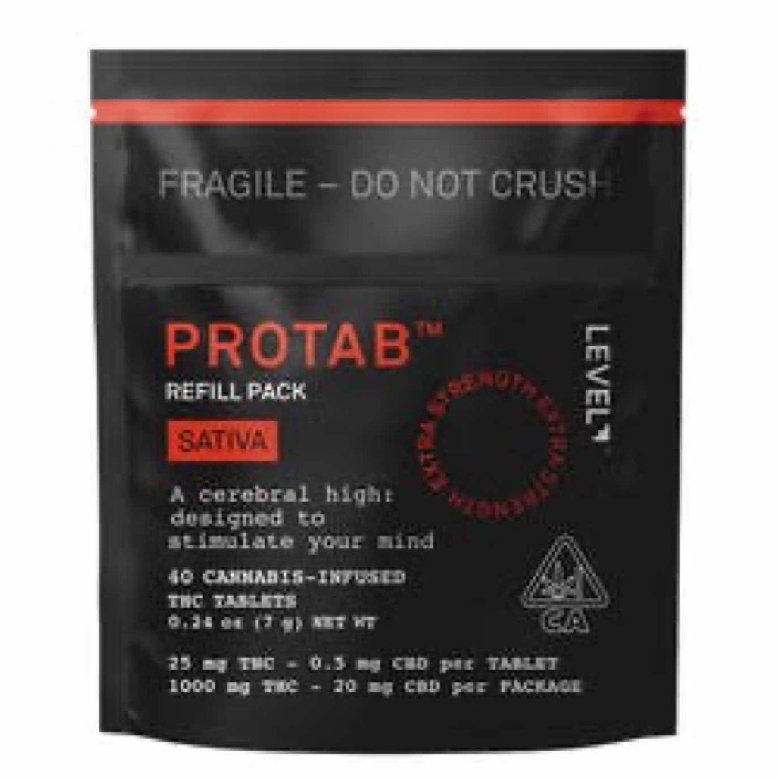 Level Protab Sativa Refill Pack, 1000mg THC