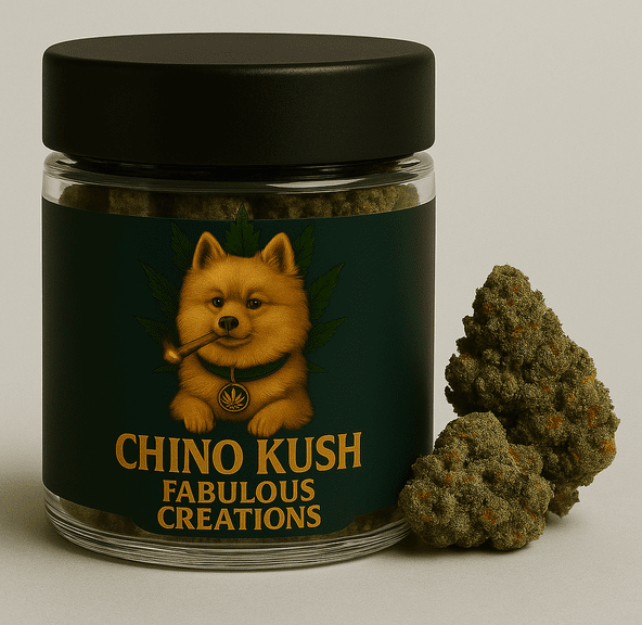 FABULOUS CREATIONS CHINO KUSH 3.5G INDOOR PREMIUM FLOWER HYBRID 31% THC