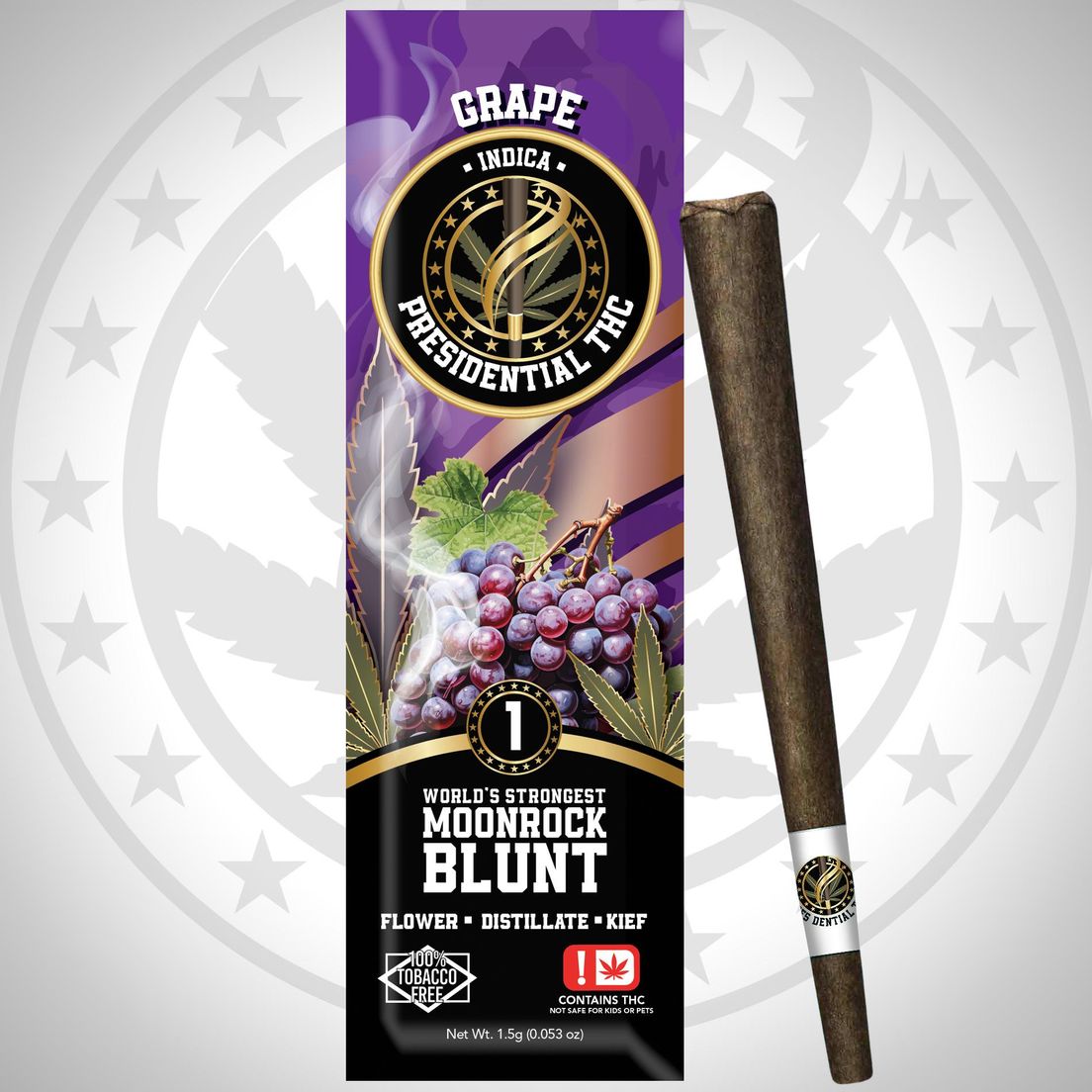 PRESIDENTIAL THC GRAPE MOONROCK BLUNT 1.5G