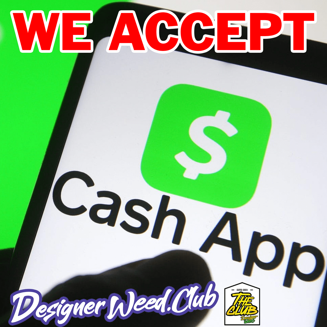 We Accept Cash, VISA + MASTERCARD via CASH APP, Or Crypto!