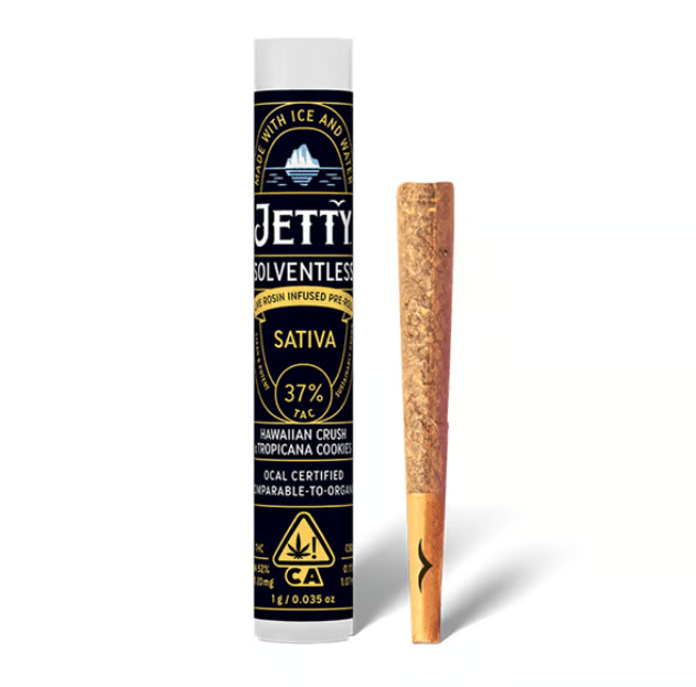 Jetty Solventless Infused Pre-roll Hawaiian Crush x Tropicana Cookies 1g