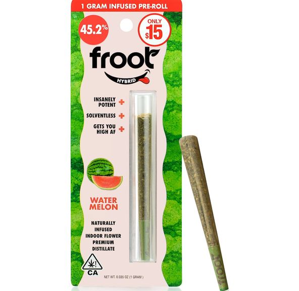 D. Froot 1g Infused Pre Roll - Watermelon (H)