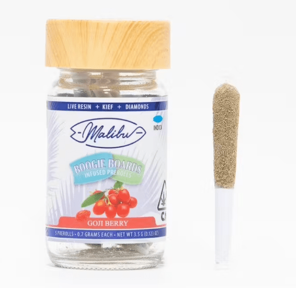 Malibu Premium Cannabis - Boogie Boards 6pk Infused Pre Rolls - Goji Berry 4.2g