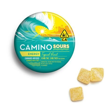 AAW Camino Sours Gummies Tropical Burst 100mg THC / 50mg THCv