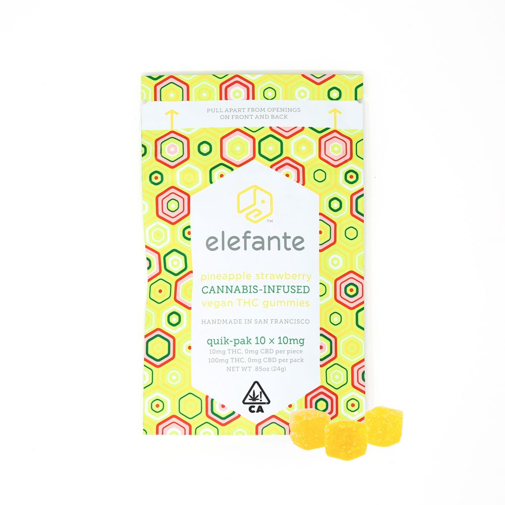 Elefante - Pineapple Strawberry Vegan THC Gummies -100mg