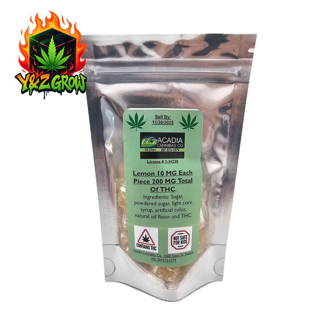 Acadia - Hard Candy - Lemon 200 MG (10mg ea)