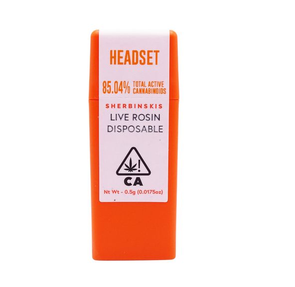 Headset Rosin .5g Disp - Sherbinskis