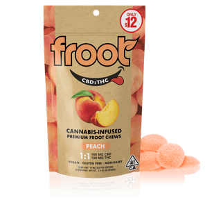 Froot Peach Gummies 1:1 100mg THC/100mg CBD