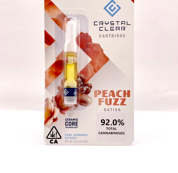 PRE-ORDER ONLY *BLOWOUT DEAL! $25 1g Peach Fuzz (Sativa) Cartridge - Crystal Clear