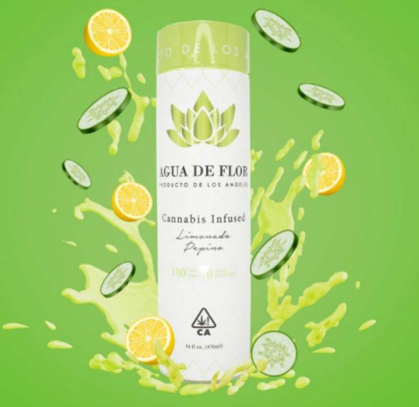 Agua De Flor Limonada Pepino Infused Drink 100mg