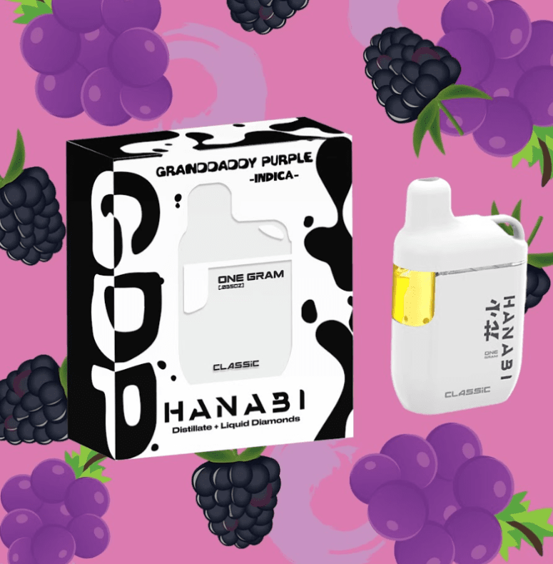 Hanabi AIO Vape Granddaddy Purple 1g