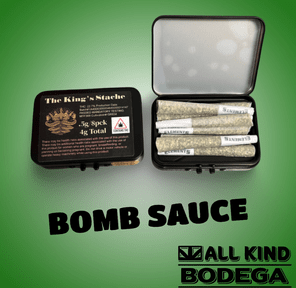 Bomb Sauce .5g Preroll 8 Pack (total weight 4g) (@thekingsstache)