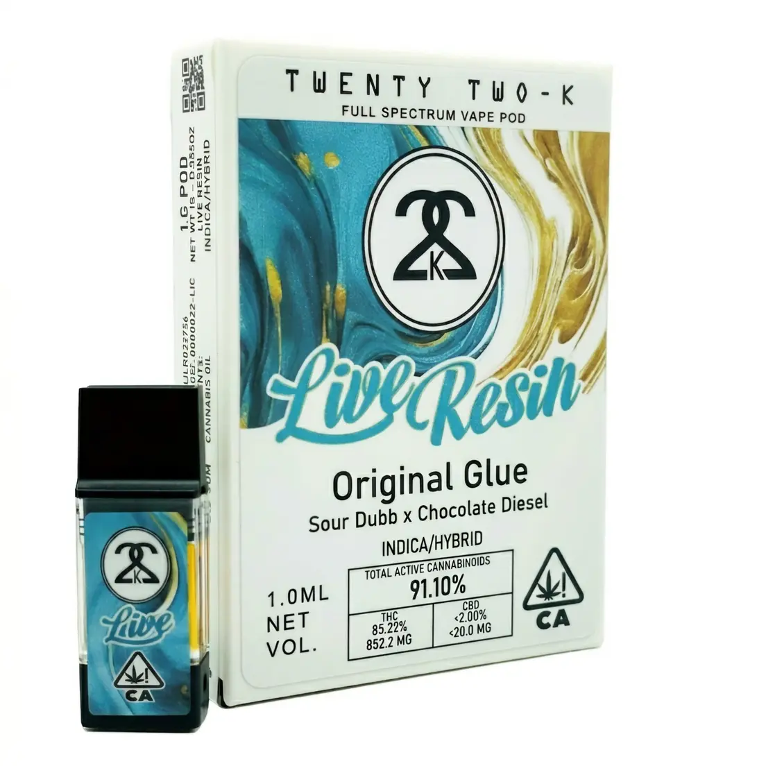 22K | PlugPlay Compatible | Pod | 1g | Live Resin | Original Glue