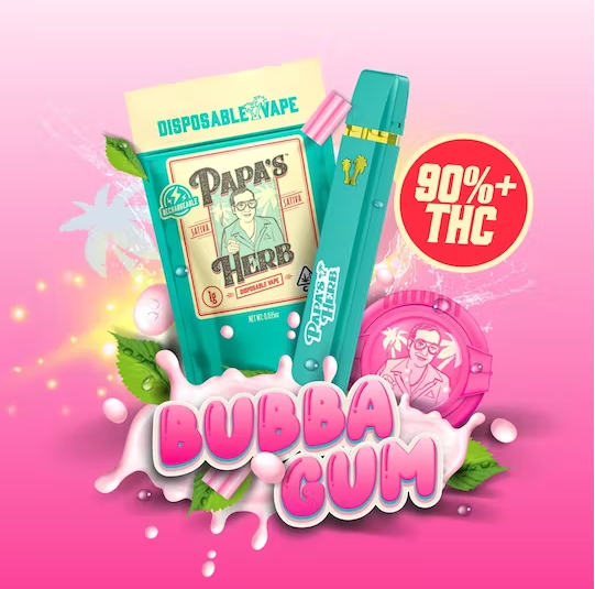 Papa's Herb - 1g Bubba Gum Disposable Vape Cartridge 1g