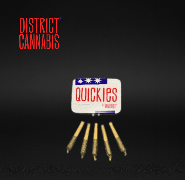 District Cannabis | Quickies 5pk Prerolls | Gelato Cake | .35g ea | 1.75g Total | Hybrid