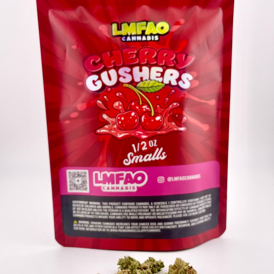 Deal! $59 1/2 oz. Cherry Gushers (26.58%/Hybrid) - LMFAO Cannabis *Disclaimer