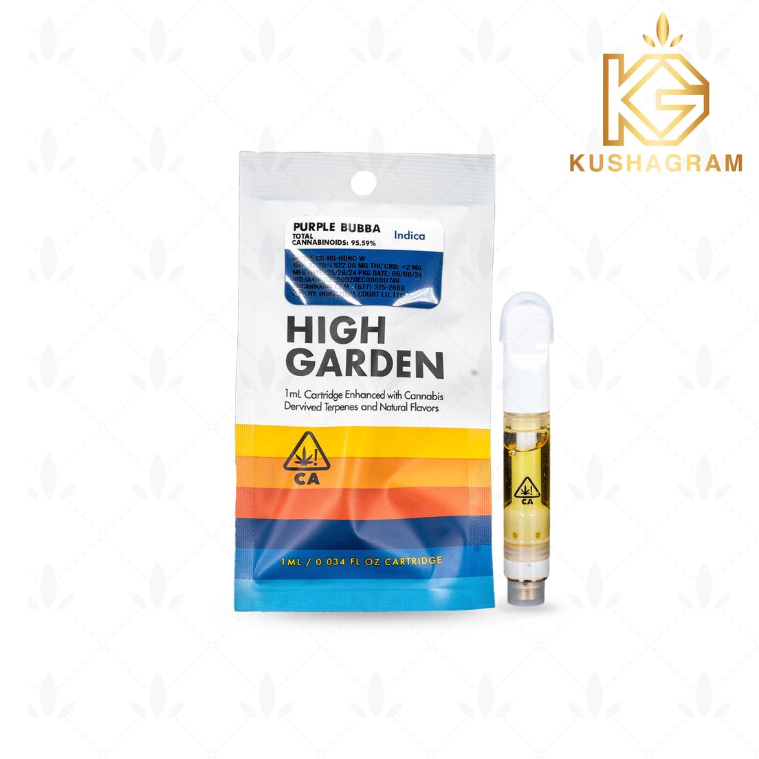 High Garden - Purple Bubba Live Resin Cart 1g