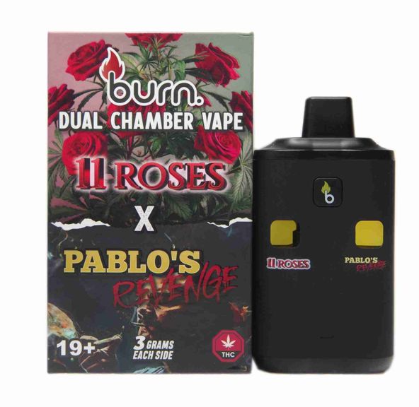 6 Gram Dual Chamber Burn Disposable – 11 Roses + Pablo’s Revenge (3+3 Gram)