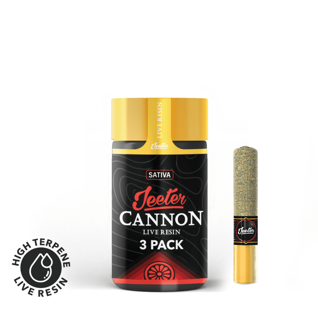 Jeeter | Cannons | Infused Prerolls | 3 x .5g | Live Resin | Lambs Bread