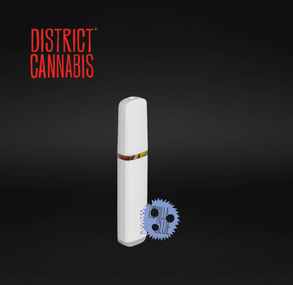 District Cannabis | Disposable Vape Cart | Gorilla Glue #4 Liquid Diamond and Sauce | 1g | Indica-Hybrid